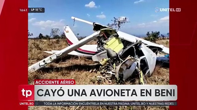Beni: Reportan accidente de avioneta en Baures con heridos de gravedad