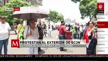 RECAP realiza manifestación al exterior de la SCJN durante la última sesión del pleno