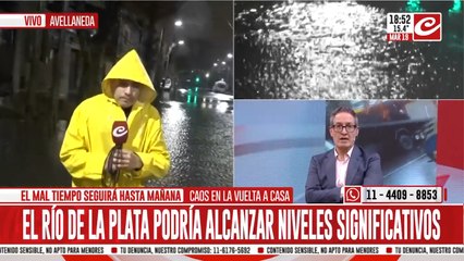 Temporal trágico en Avellaneda: vecinos no pueden salir de sus casas