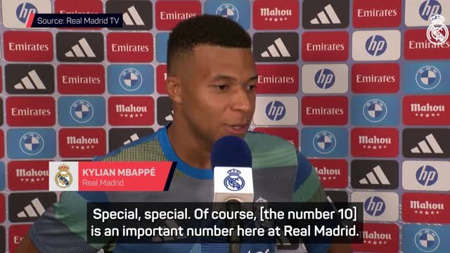 Mbappe embraces 'special' Real Madrid No.10 shirt