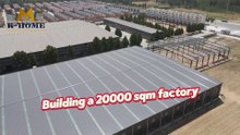A 20000sqm steel structure factory was completed in just one month.