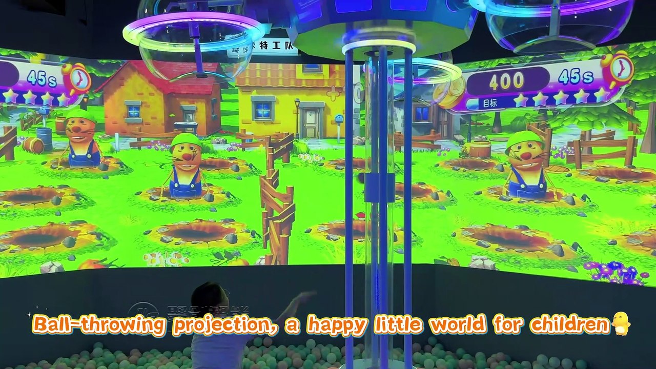 Children's ball-smashing projection game