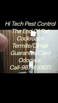 Pest Control Services The End Of Rat Cockroach Termite/DimakGuarantee Card Odorless Call-9871610631