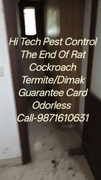 Pest Control Services The End Of Rat Cockroach Termite/DimakGuarantee Card Odorless Call-9871610631