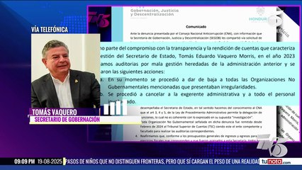 'Han querido poner mi nombre para generar escándalo' Vaquero responde al CNA