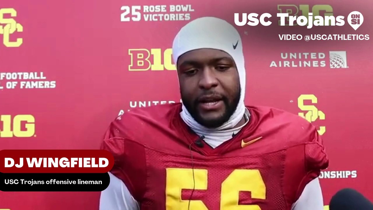 USC Trojans Offensive Lineman DJ Wingfield discusses what coach Zach Hanson wanted him to work on