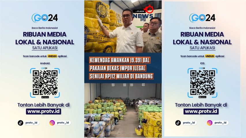 Kemendag Amankan 19.391 Bal Pakaian Bekas Impor Ilegal Senilai Rp112 Miliar di Bandung