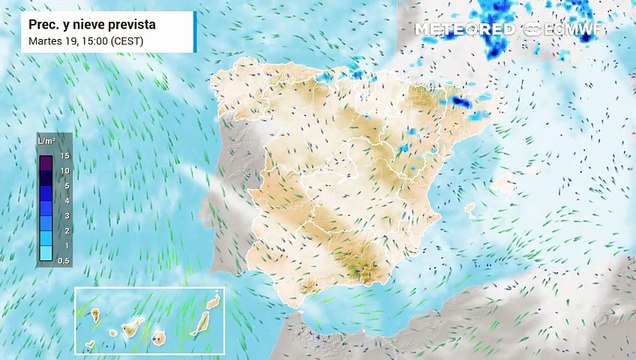 Precipitaciones previstas para los próximos días