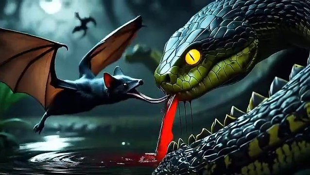 Anaconda vs Dracula | Jungle Horror Story | Urdu Hindi Kahani - ✅ Description: جنگل کی یہ کہانی صرف جانوروں پر مبنی ہے جہاں دیو ہیکل اناکونڈا اور خونخوار ڈریکولا چمگادڑ آمنے سامنے آ جاتے ہیں۔ دن کو سانپ کا خوف، رات کو ڈریکولا کی دہشت… آخرکار ان دو