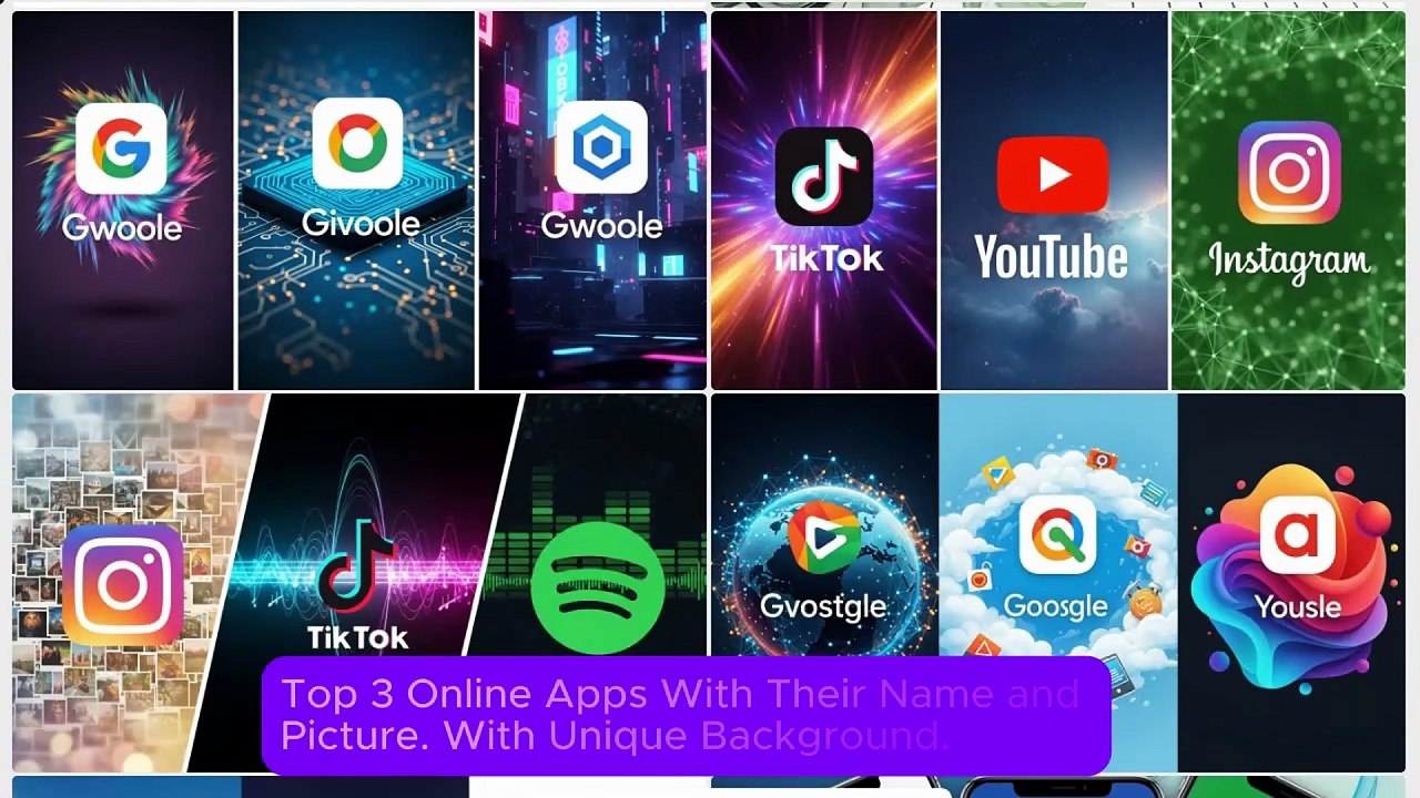 Top 3 Online Apps With Their Name and Picture. Wit