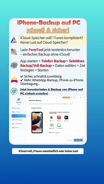 📲 iPhone-Backup auf PC – ohne Cloud & ohne Stress! 🔒