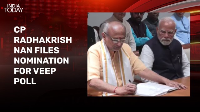 NDA's CP Radhakrishnan files nomination for Vice President poll