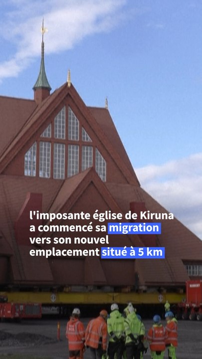 En Suède, l'église historique de Kiruna déménage sur des roulettes