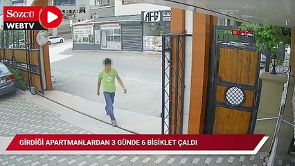 Adana'da bir çocuk 3 günde 6 bisiklet çaldı