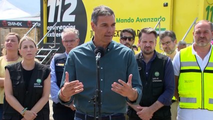 Pedro Sánchez promete ayudas a los afectados por los incendios