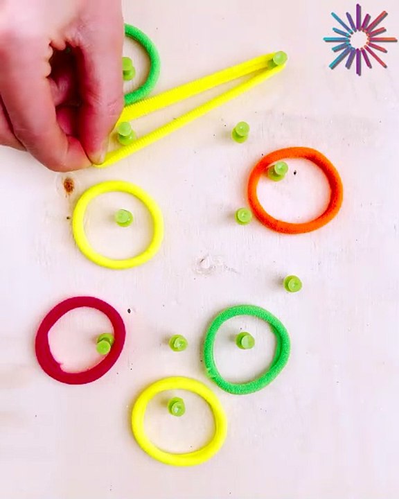 DIY fun with colorful loops 🌈