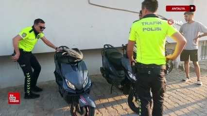 Antalya'da motosikletleri bırakıp kaçtılar
