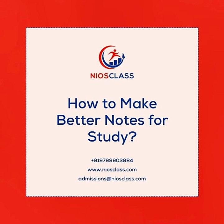How to Make Better Notes for Study | NIOS Class