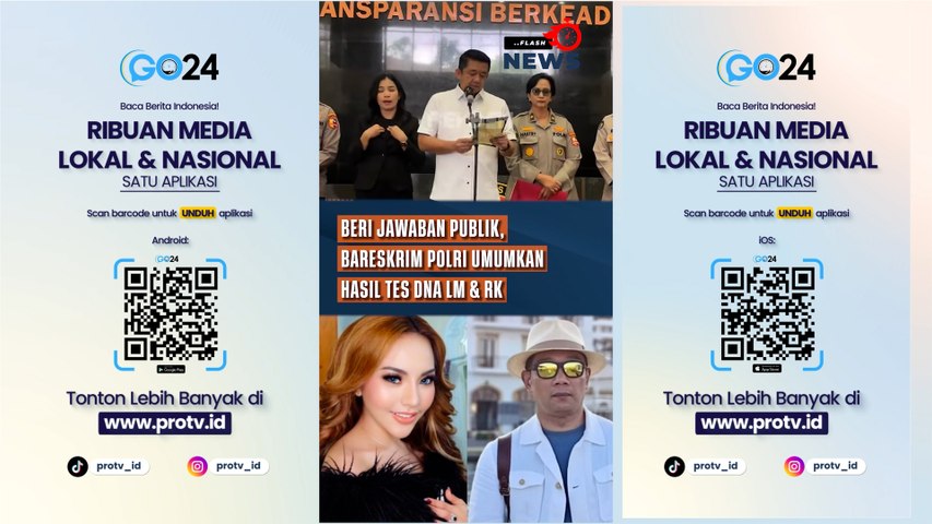 Beri Jawaban Publik, Bareskrim Polri Umumkan Hasil Tes DNA Ridwan Kamil dan Anak Lisa Mariana