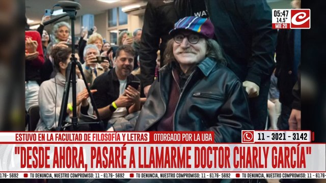 Charly García recibió el título de Honoris Causa de la Universidad de Buenos Aires