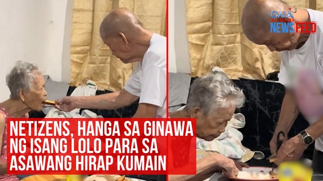 Netizens, hanga sa ginawa ng isang lolo para sa asawang hirap kumain | GMA Integrated Newsfeed