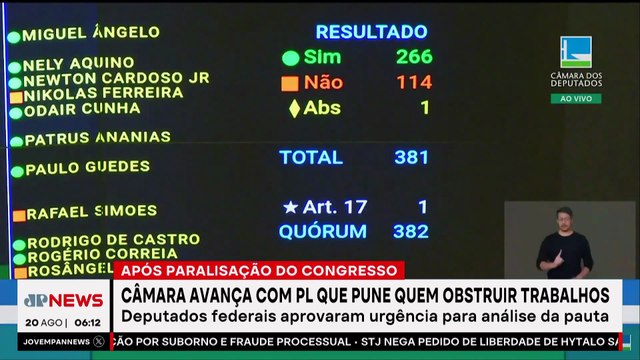 Hugo Motta defende suspensão de deputados que obstruírem o Congresso
