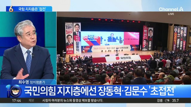 국민의힘 지지층에선 장동혁·김문수 ‘접전’