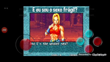 Fatal Fury 3 Geese Howard vs Blue Mary fala de vitória da Blue Mary em português parte 2