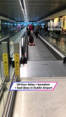 Moving Walkway FAIL 😂 Funny Airport Moment Ends in Panic & Rescue|| Heartsome 💖