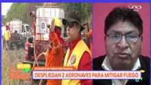 DESPLIEGAN DOS AERONAVES PARA MITIGAR FUEGO