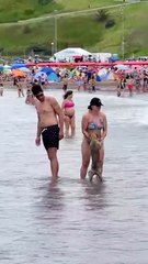 🇦🇷 Mar del plata Beach A Beautiful Day