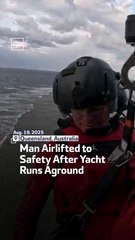 Man Airlifted to Safety After Yacht Runs Aground