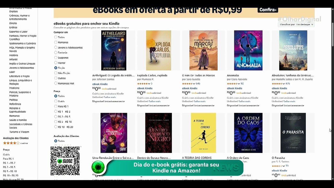 Dia do e-book grátis: garanta seu Kindle na Amazon!