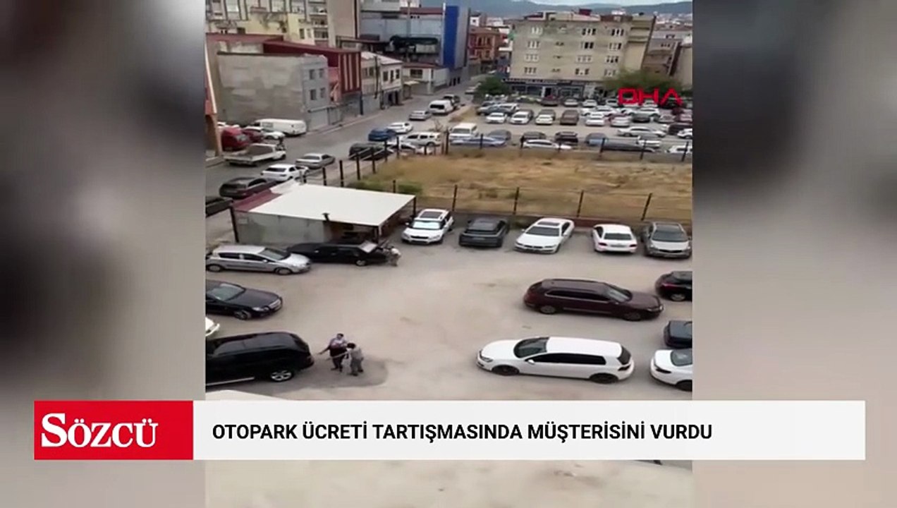 Otopark ücreti tartışmasında müşterisini vurdu; kavga anları kamerada
