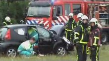 Aanrijding beknelling