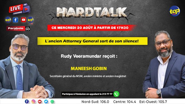 Hard Talk: Rudy Veeramundar reçoit Maneesh Gobin