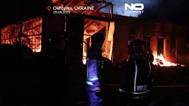 NO COMMENT: Viviendas destruidas y decenas de heridos tras bombardeo ruso con drones en Ucrania