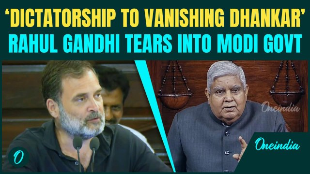 Rahul Gandhi ERUPTS in Parliament: Slams PM Modi Over ‘Vote Theft, Missing VP Dhankhar | Watch