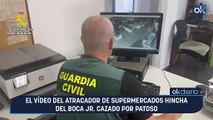 El vídeo del atracador de supermercados hincha del Boca Jr. cazado por patoso