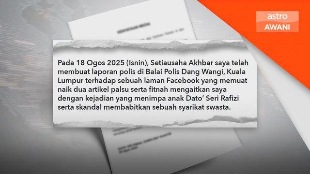 Ismail Sabri lapor polis, sifatkan artikel palsu, berniat jahat