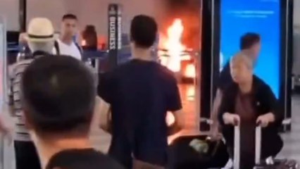 Pánico en el aeropuerto Malpensa: un hombre incendia y destroza un mostrador de facturación