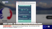 Haute-Savoie: un véhicule touché par un éboulement