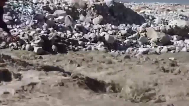 Motorcyclist Gets Swept Away While Crossing Fast-Flowing River