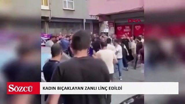 Bağcılar’da sokak ortasında kadın bıçaklayan zanlı linç edildi; polis güçlükle gözaltına aldı