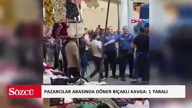 Tuzla'da pazarcılar arasında döner bıçaklı kavga: 1 yaralı