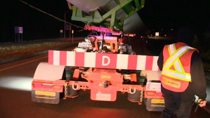 Parc éolien PPAW1: les composantes prennent la route