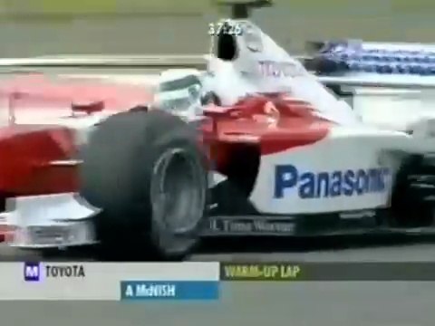 F1 – Allan McNish (Toyota V10) lap in qualifying – Great Britain 2002