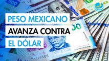 Peso mexicano avanza contra el dólar; espera minutas del Banco de México