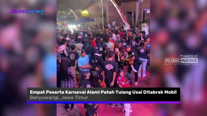 Empat Peserta Karnaval di Desa Sraten Banyuwangi Alami Patah Tulang Usai Ditabrak Mobil Pembawa Makanan dan Minuman