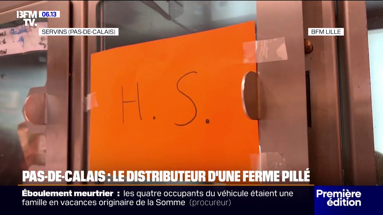 Portes de casier forcées, vitrine cassée...Dans le Pas-de-Calais, le distributeur d'une ferme a été entièrement pillé